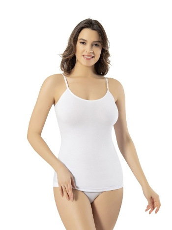 Esnek Pamuklu Askılı Atlet Kadın Kota 6409