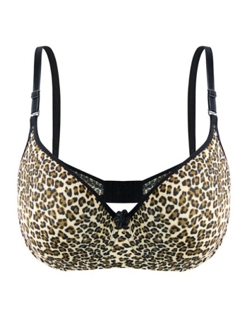 Tam Kap Destekli Leopar Desenli Sütyen Liza 540