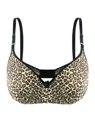 Tam Kap Destekli Leopar Desenli Sütyen Liza 540