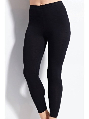 Lycra Pamuklu Uzun Siyah Kadın Tayt Kolcu 3001