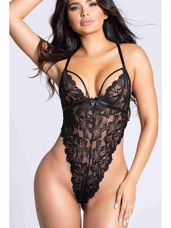 Merry See Dantel Fantezi Babydoll Gecelik Siyah MS4337