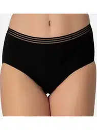 Modal Yüksek Bel Slip Külot Siyah Beyaz İMER 4276