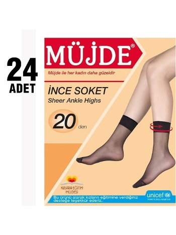 İnce 20 Den Soket Çorap Müjde 10