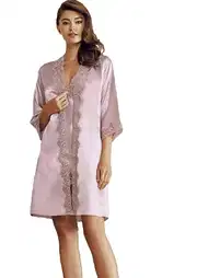 Saten Dokulu 6'lı Gecelik Sabahlık Takım Perin 8050