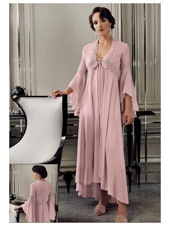 Saten Yumuşak Doku Pijamalı Çeyizlik Takım Perin 9500