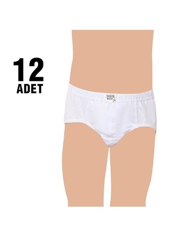 %100 Pamuk Erkek Çocuk Slip Külot 12Li Seher Yıldızı 0037