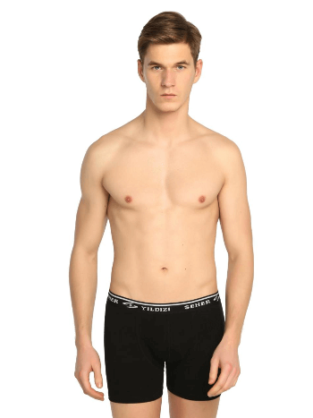 Yüksek Bel Lastik, Pamuklu Likralı Boxer Seher Yıldızı 0060