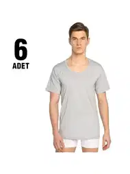 Renkli Pamuklu Bisiklet Yaka Erkek Atlet Seher Yıldızı 0002