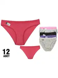 Yüksek Pamuk Oranı Dikişli Slip Külot Tutku 0526