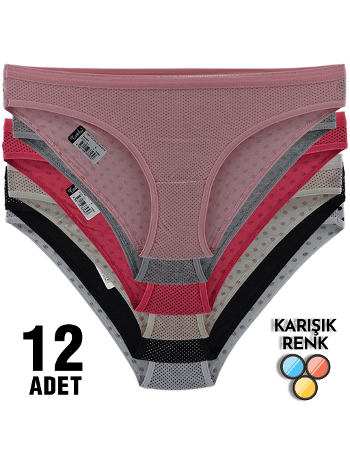 Pamuklu Yüksek Bel Slip Külot Tutku 0537