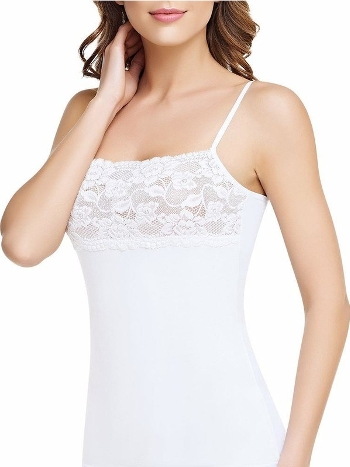 Pamuk İp Askılı Geniş Dantelli Atlet Tutku 0147