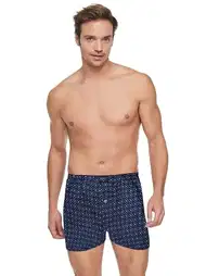 Pamuklu Düz Dikiş Erkek Boxer Tutku 1102