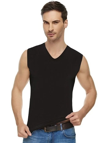 Pamuklu Ribana V Yaka Sıfır Kol Atlet Tutku Elit 1305