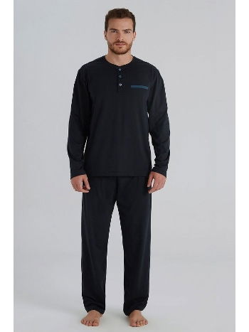 Lacivert Pamuklu Erkek Pijama Takımı Eros 960