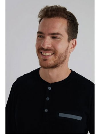 Lacivert Pamuklu Erkek Pijama Takımı Eros 960 - 2