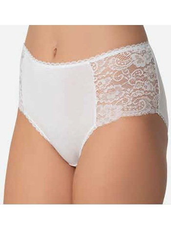 Yüksek Bel Dantelli Modal Külot Siyah İMER 4265