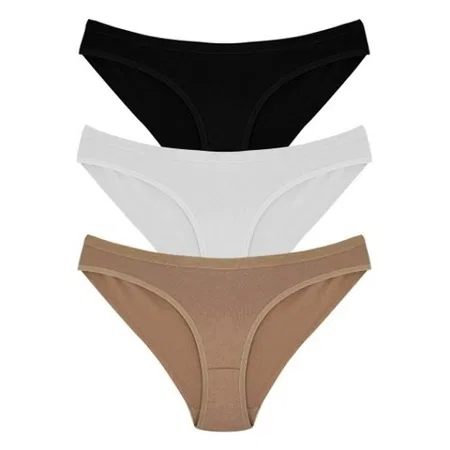 Pamuklu Dikişli Yüksek Bel Slip Külot 3'lü Set NBB 235 - Asorti
