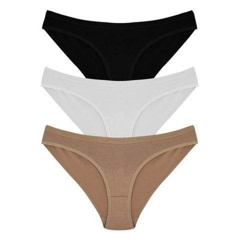 Pamuklu Dikişli Yüksek Bel Slip Külot 3'lü Set NBB 235