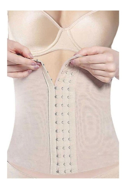 Kademeli Kompresyonlu Agraflı Bel Korse Elite Life 886 - Ten