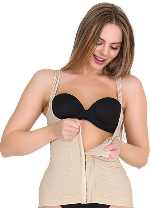 Agraflı Göğüs Altı Atlet Korse Siyah Form Time 6206