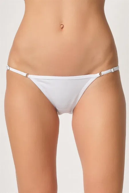 Pamuklu Yüksek Bel Slip Külot Emay 2004 - Beyaz