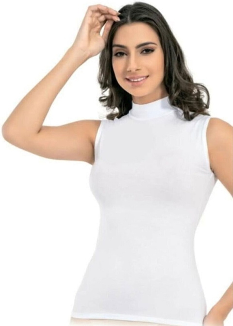 Boğazlı Dikişsiz Atlet Kadın Body Elite Life 840 - Beyaz