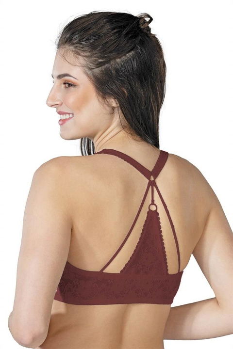 Önden Açılır Balenli Hafif Kompresyon Sporcu Sütyen Emay 187C - 2