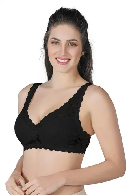 Full Cup Dantelli Pedli Toparlayıcı Sütyen Emay 188 - Siyah