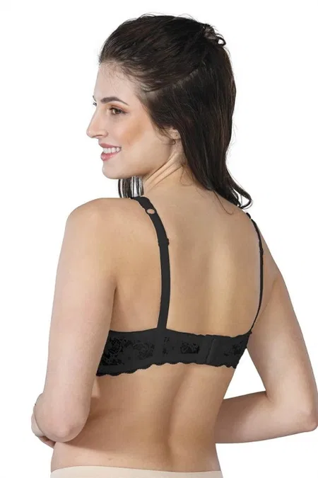 Full Cup Dantelli Pedli Toparlayıcı Sütyen Emay 188 - Siyah