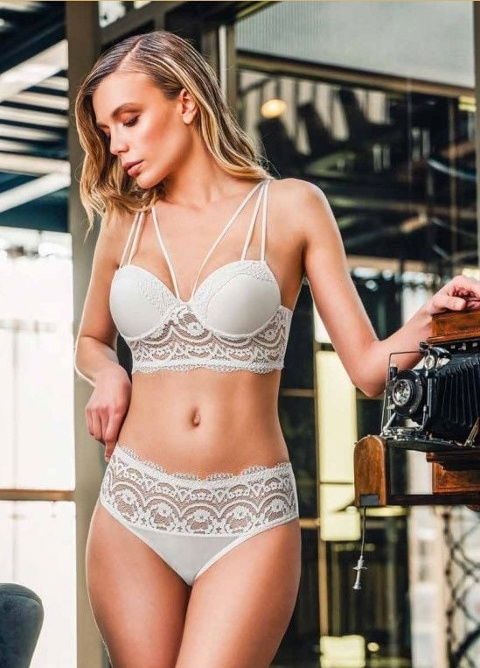 Dantel İşlemeli Destekli Sütyen Takım Büşra 362