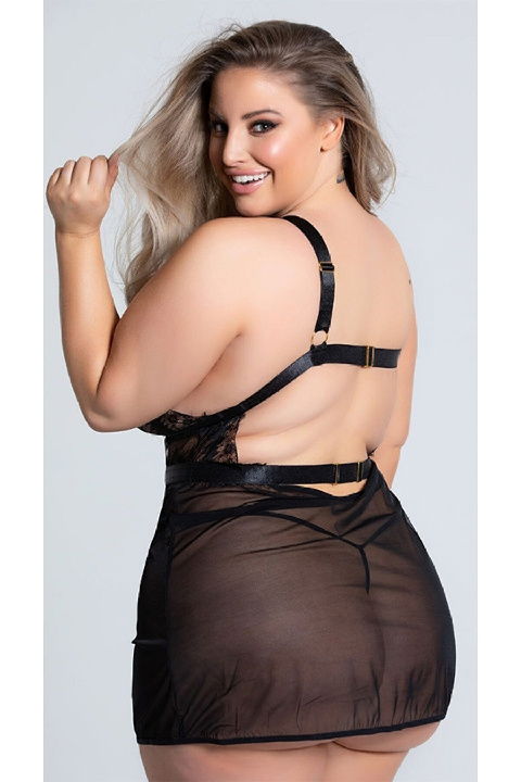 Büyük Beden Saten Askılı Fantezi Gecelik For Dreams 8302 - 2