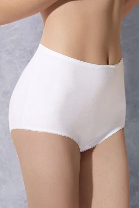 Büyük Beden Yüksek Bel Modal Slip Külot Doreanse 7161 - Beyaz