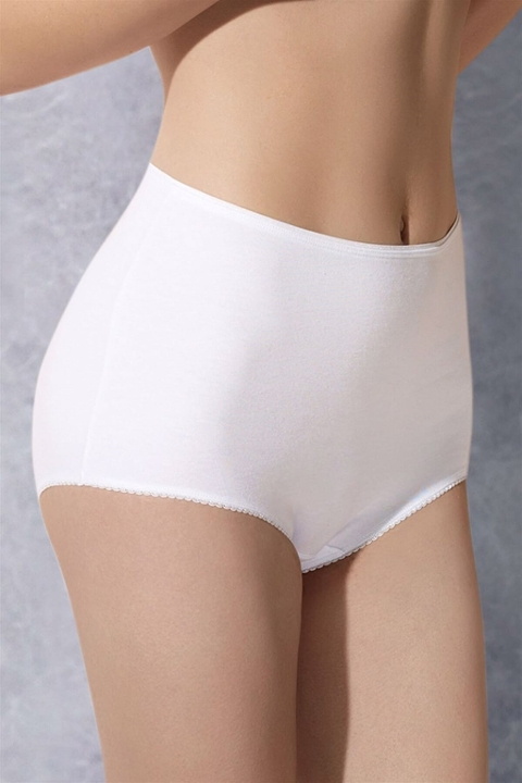 Büyük Beden Yüksek Bel Modal Slip Külot Doreanse 7161 - Beyaz