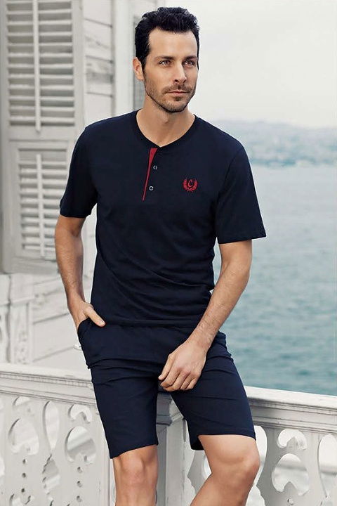 Ekru ve Pembe Renkli 3'lü Pijama Takımı Perin 1003 - 2