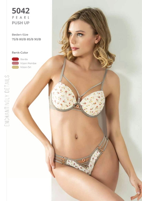 Le Jardin Dantel Detaylı Çiçek Desenli Bralet Sütyen Takımı Le Jardin 5042 - Görsel 2
