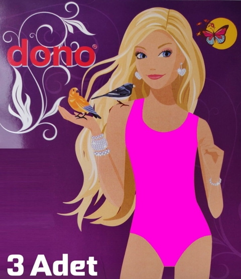 Dono Kalın Askılı Pamuklu Body 3 Adet Dono 3320 - Görsel 2