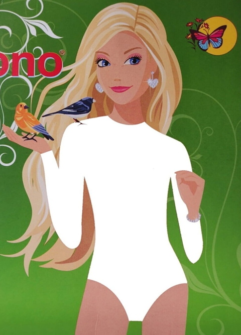 Pamuklu Geniş Askılı Uzun Kollu Body Dono 3340 - Beyaz