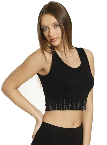 Tek Parça Askılı Body Pamuklu Dono 2252 - Siyah