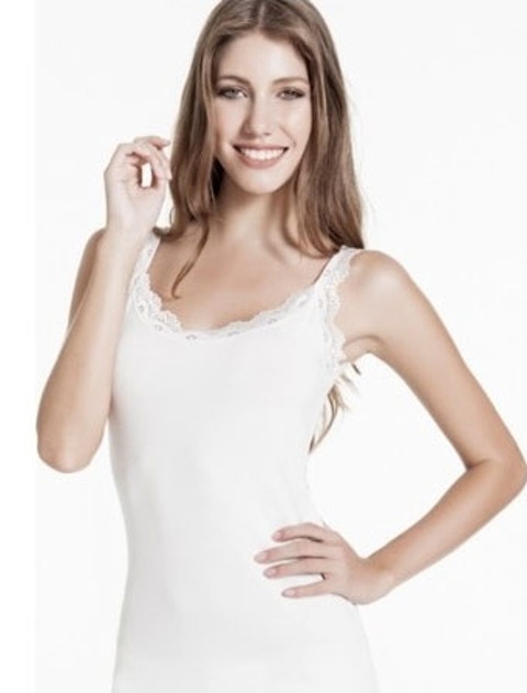 Dantelli Pamuklu Kadın Atlet Elite Life 850 - Beyaz