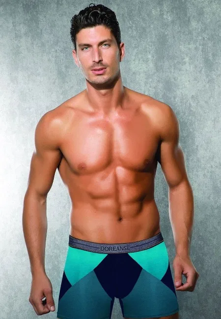 Modal Esnek Bel Lastiği Desenli Boxer Doreanse 1714