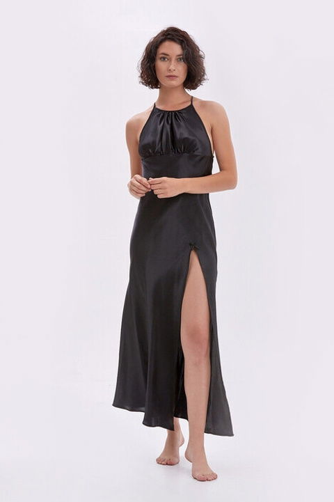 Desenli Uzun Saten Sabahlık NBB 3109