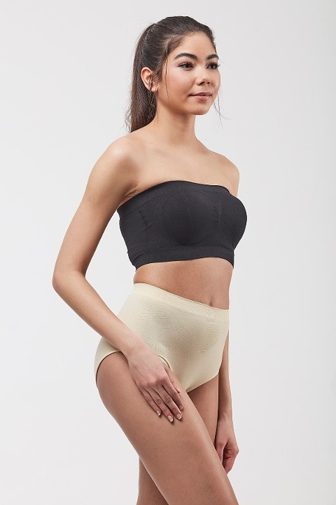 Dikişsiz Straplez Büstiyer Geniş Silikon Bant Elite Life 776 - Siyah