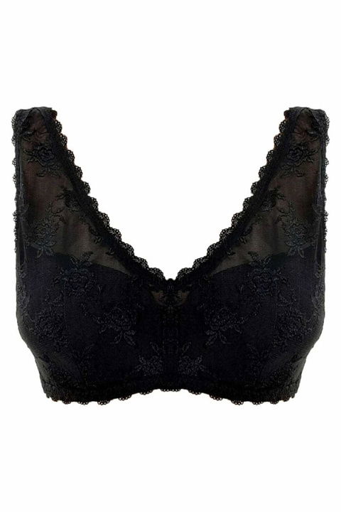 Dantel Detaylı Desteksiz Kalın Askılı Sütyen NBB 370 - 2