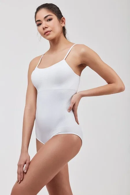 Dikişsiz Destekli Tek Parça Body Elite Life 792 - Beyaz