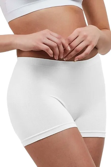 Dikişsiz Uzun Paça Kadın Boxer Elite Life 830 - Beyaz