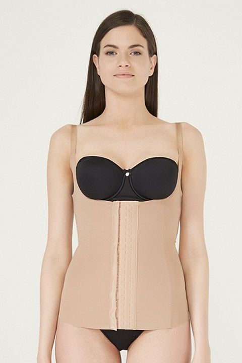 Kademeli Kompresyonlu Agraflı Korse Elite Life 975 - Ten