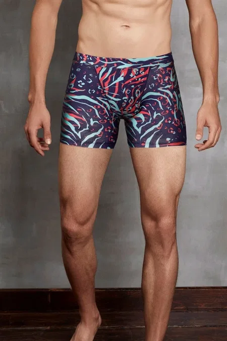 Modal Pamuk Elastan Zebra Baskılı Erkek Boxer Doreanse 1872