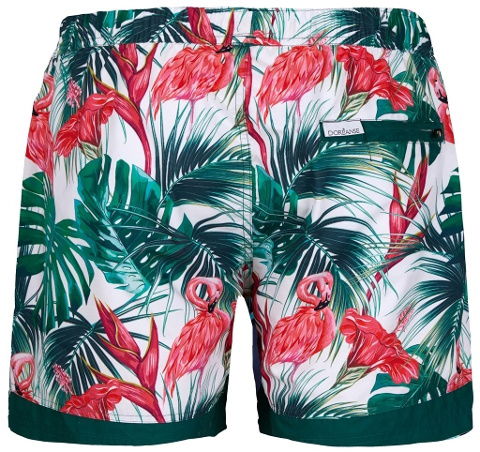 Mor Flamingo Desenli Cepli Erkek Deniz Şortu Doreanse 3822 - 2