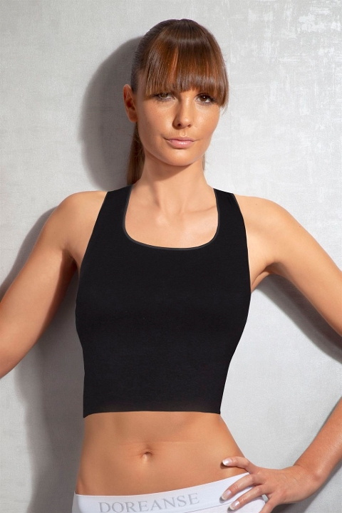 Dikişsiz Esnek Tek Parça Body Doreanse 9403 - Siyah