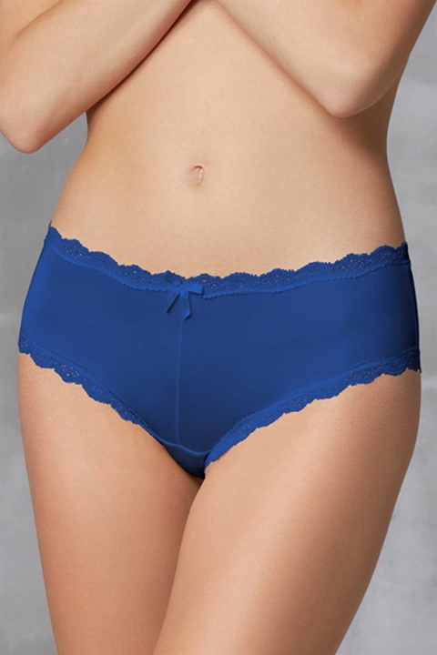 Dantelli Çiçek Desenli Slip Külot Doreanse 7157 - PETROL-PUDRA-GÜL